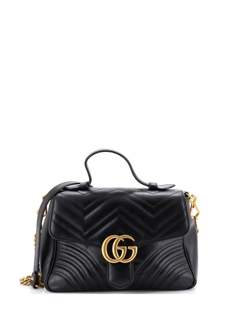 Gucci Gg Marmont Top Handle Flap Bag #365587G13B